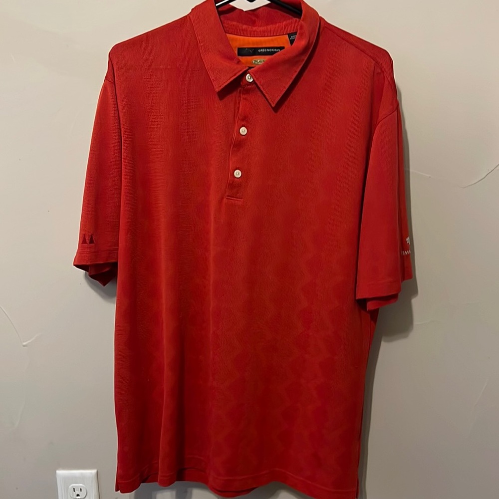 Men’s large Greg Norman red polo